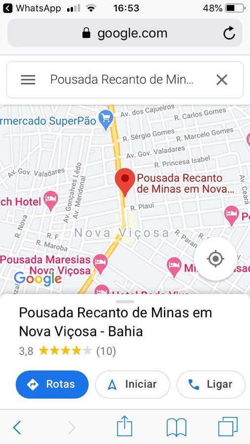 Pousada Recanto De Minas Nova Vicosa Exterior photo
